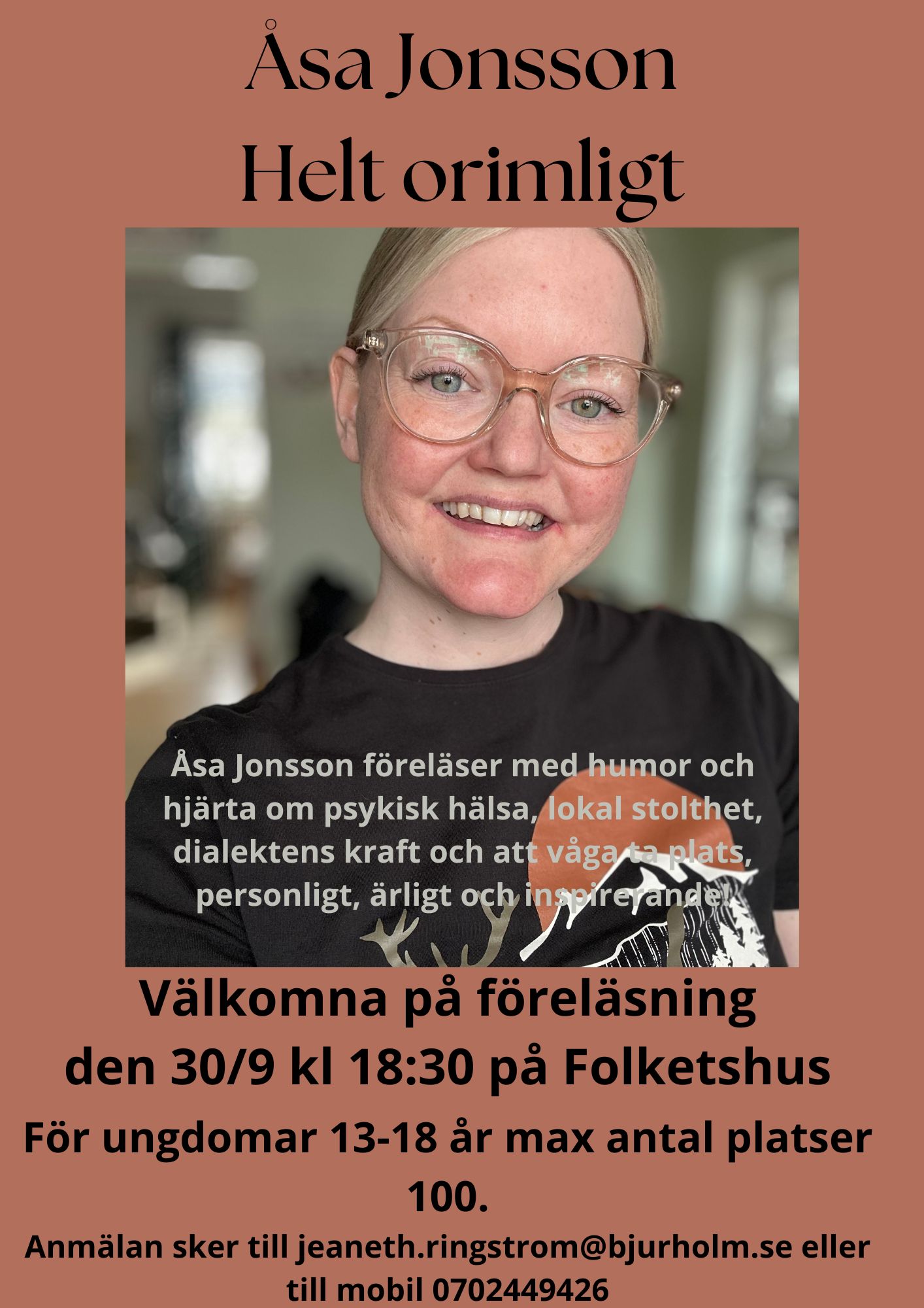 Affisch föreläsning Åsa Jonsson Helt orimligt